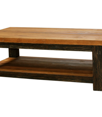 Coffee Table Shelves Top 5cm Rustic - Old Teak